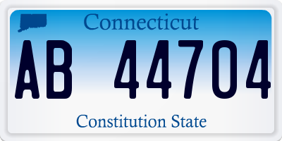CT license plate AB44704
