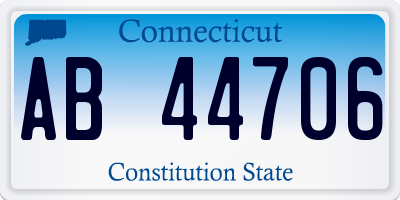 CT license plate AB44706