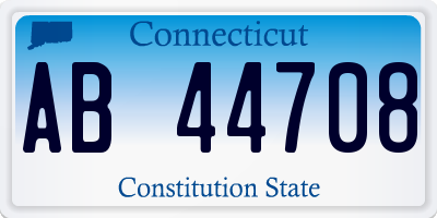 CT license plate AB44708