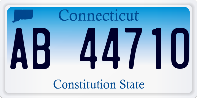 CT license plate AB44710