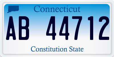 CT license plate AB44712