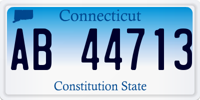 CT license plate AB44713