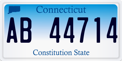 CT license plate AB44714