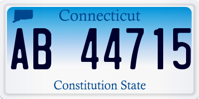 CT license plate AB44715