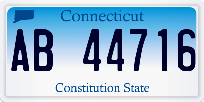 CT license plate AB44716