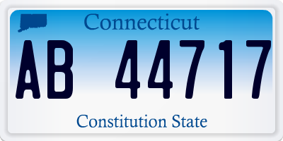 CT license plate AB44717