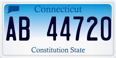 CT license plate AB44720