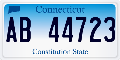 CT license plate AB44723