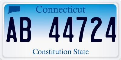 CT license plate AB44724