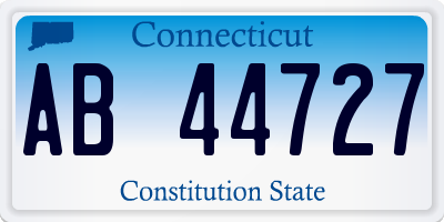 CT license plate AB44727