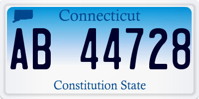 CT license plate AB44728