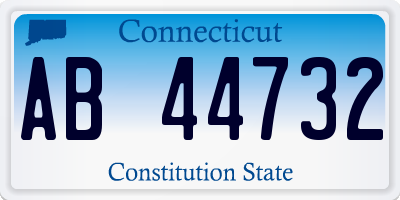 CT license plate AB44732