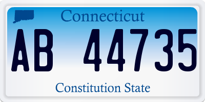 CT license plate AB44735