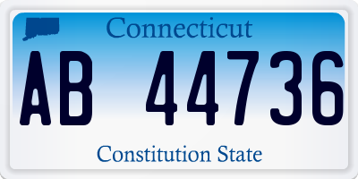 CT license plate AB44736