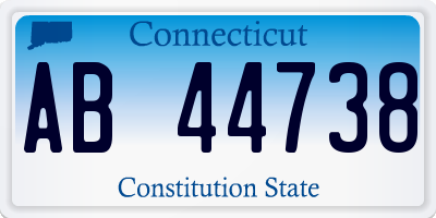 CT license plate AB44738