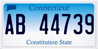 CT license plate AB44739