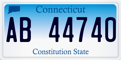 CT license plate AB44740