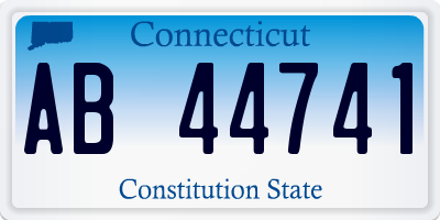 CT license plate AB44741