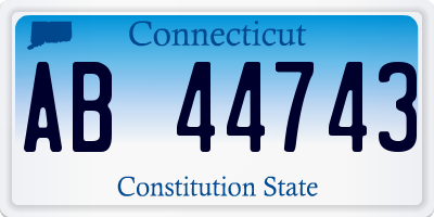 CT license plate AB44743