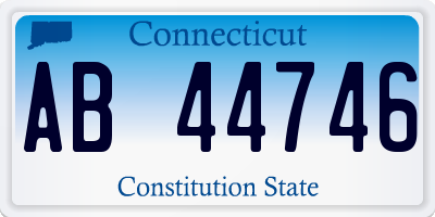 CT license plate AB44746