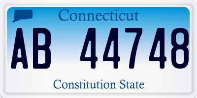 CT license plate AB44748