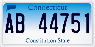 CT license plate AB44751