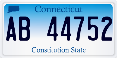 CT license plate AB44752