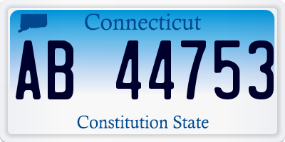 CT license plate AB44753