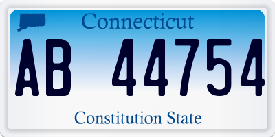 CT license plate AB44754