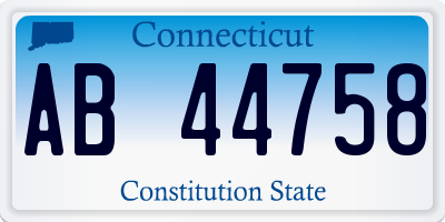 CT license plate AB44758