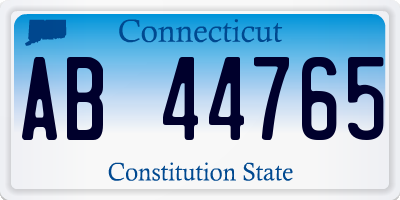 CT license plate AB44765