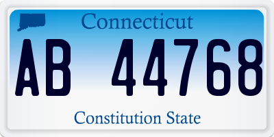 CT license plate AB44768