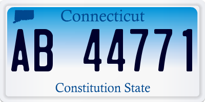 CT license plate AB44771