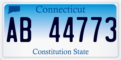 CT license plate AB44773