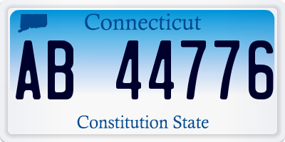 CT license plate AB44776