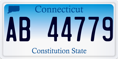 CT license plate AB44779