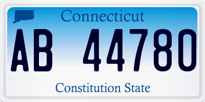 CT license plate AB44780