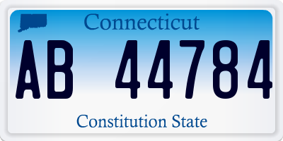 CT license plate AB44784