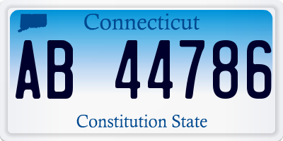 CT license plate AB44786