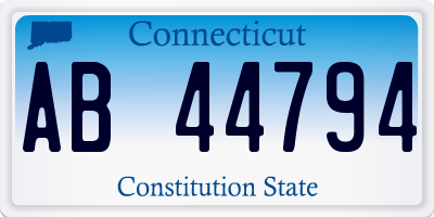 CT license plate AB44794