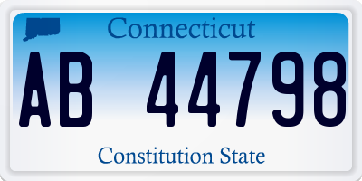 CT license plate AB44798