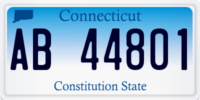 CT license plate AB44801