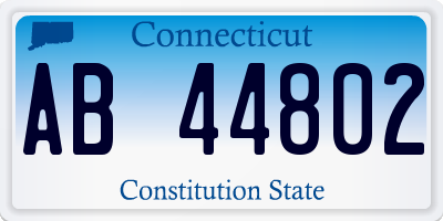 CT license plate AB44802