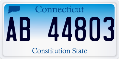 CT license plate AB44803