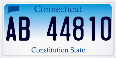 CT license plate AB44810