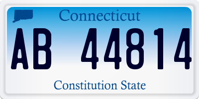 CT license plate AB44814