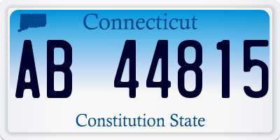 CT license plate AB44815