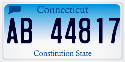 CT license plate AB44817