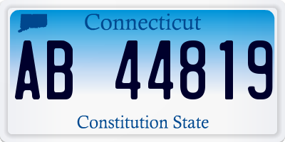 CT license plate AB44819