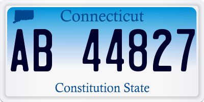 CT license plate AB44827